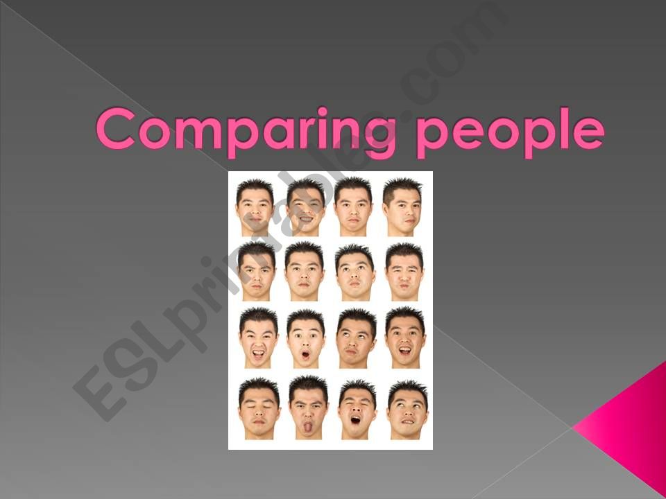 Comparing peoples physical appearance 