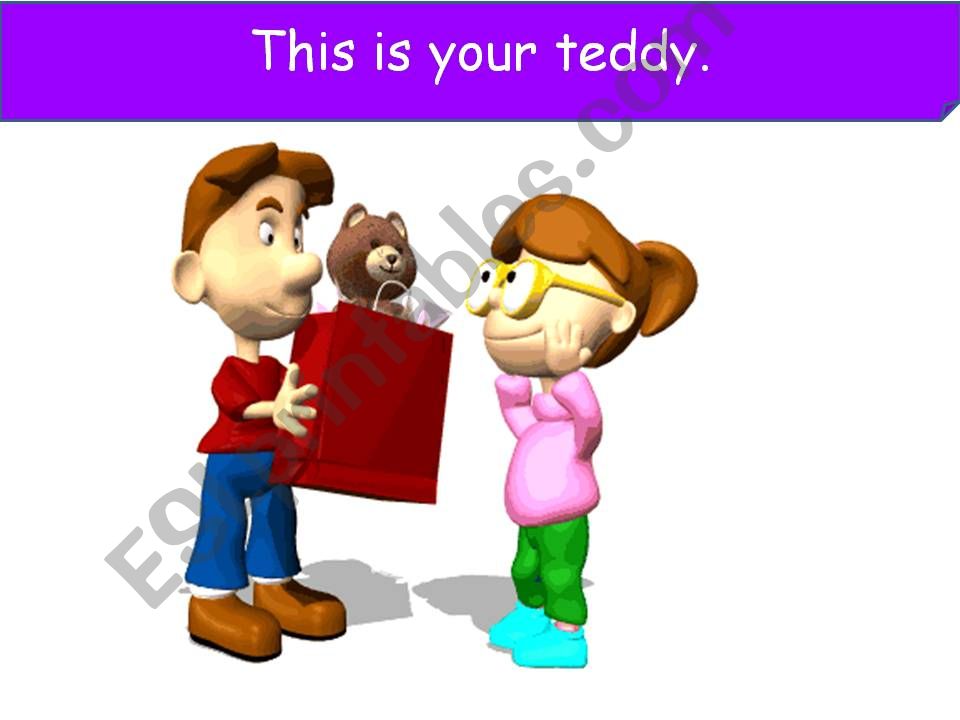 POSSESSIVES WITH TOYS powerpoint