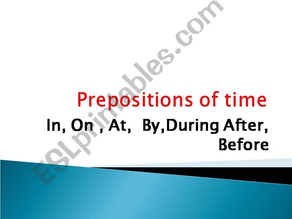 Prepositions of time powerpoint