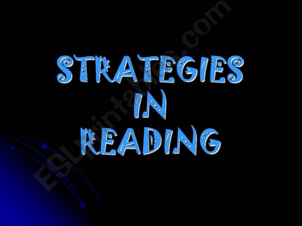 Strategies in Reading  powerpoint