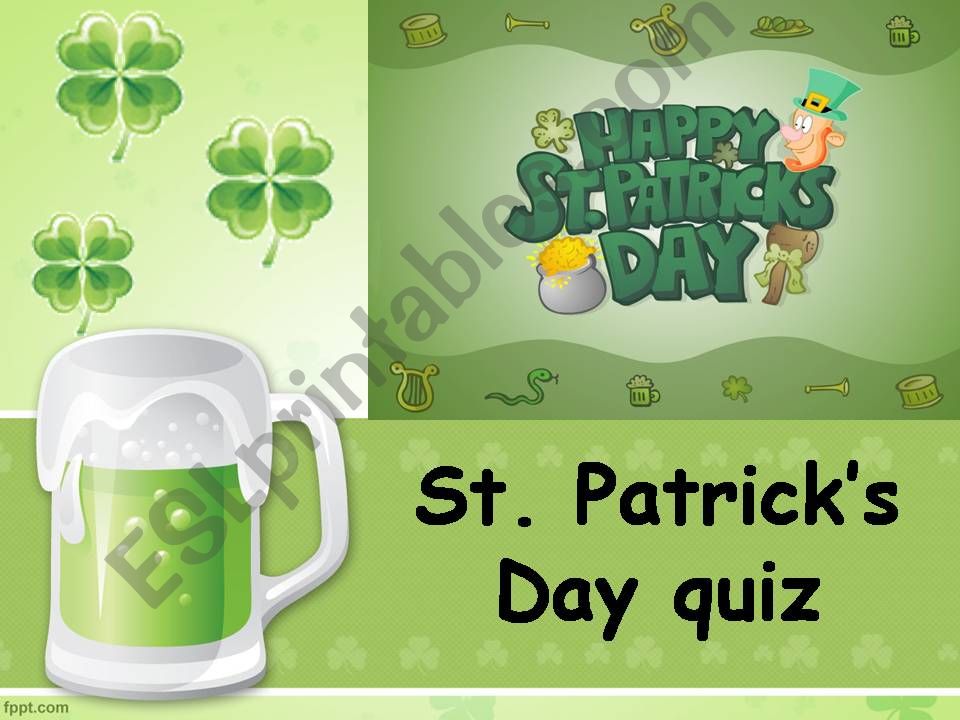 ST. PATRICKS DAY QUIZ powerpoint