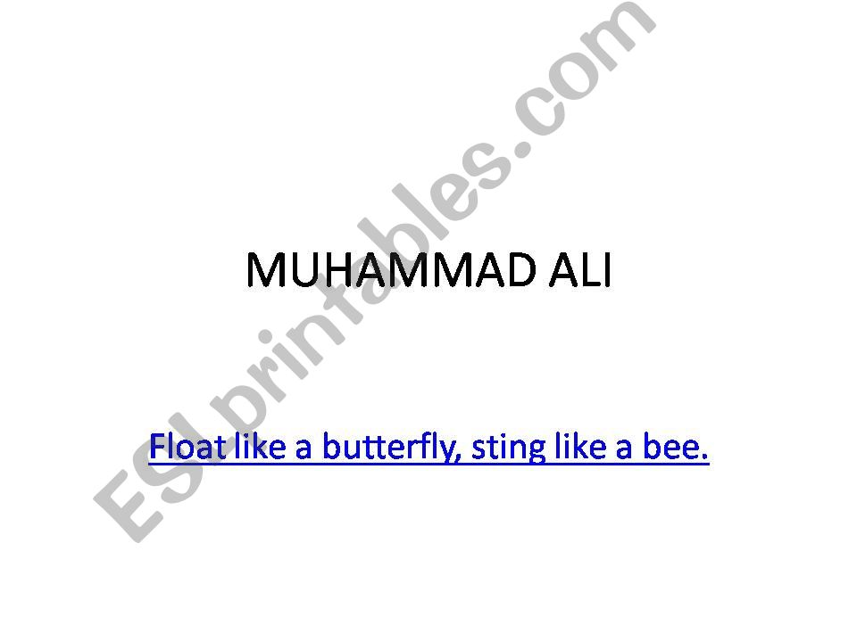 MUHAMMAD ALI powerpoint