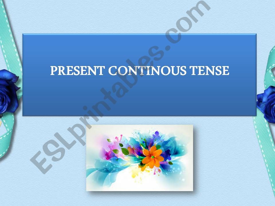 Present Continous Tense powerpoint