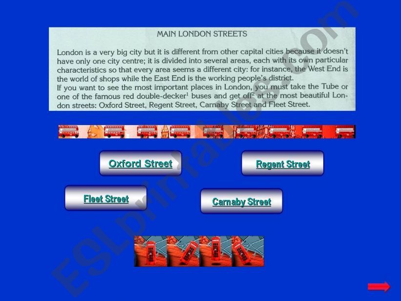 Main London streets_1 powerpoint
