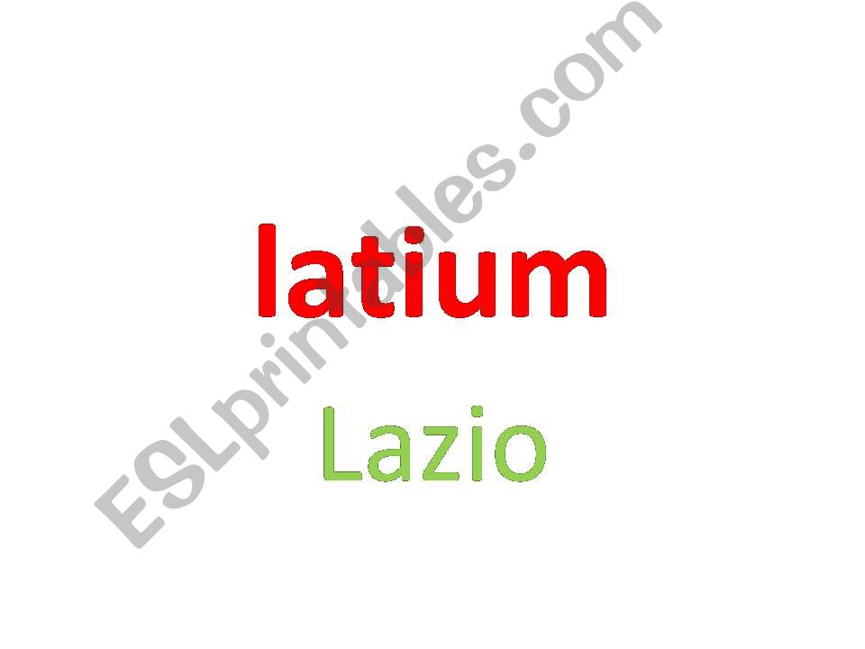 CLIL Geograpy Italy (LATIUM) powerpoint
