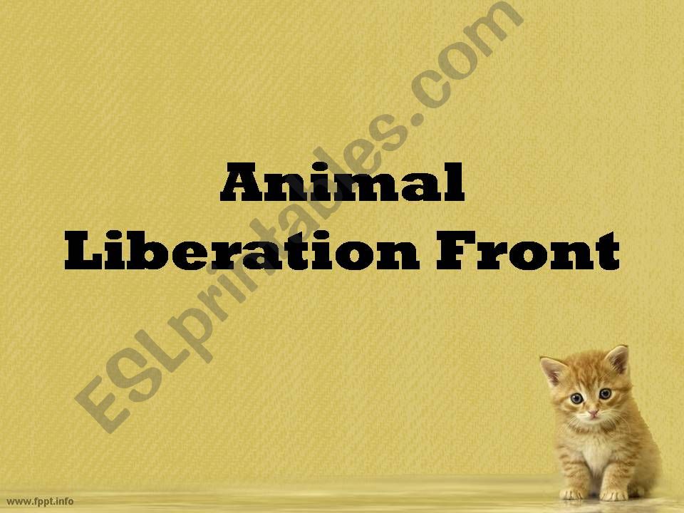 Animal Liberation Front powerpoint