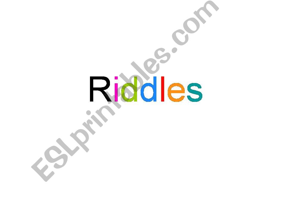 Riddles & descriptions powerpoint