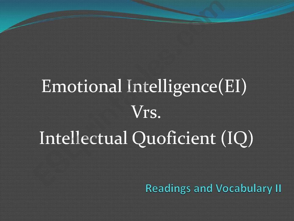 Emotional Intelligence powerpoint