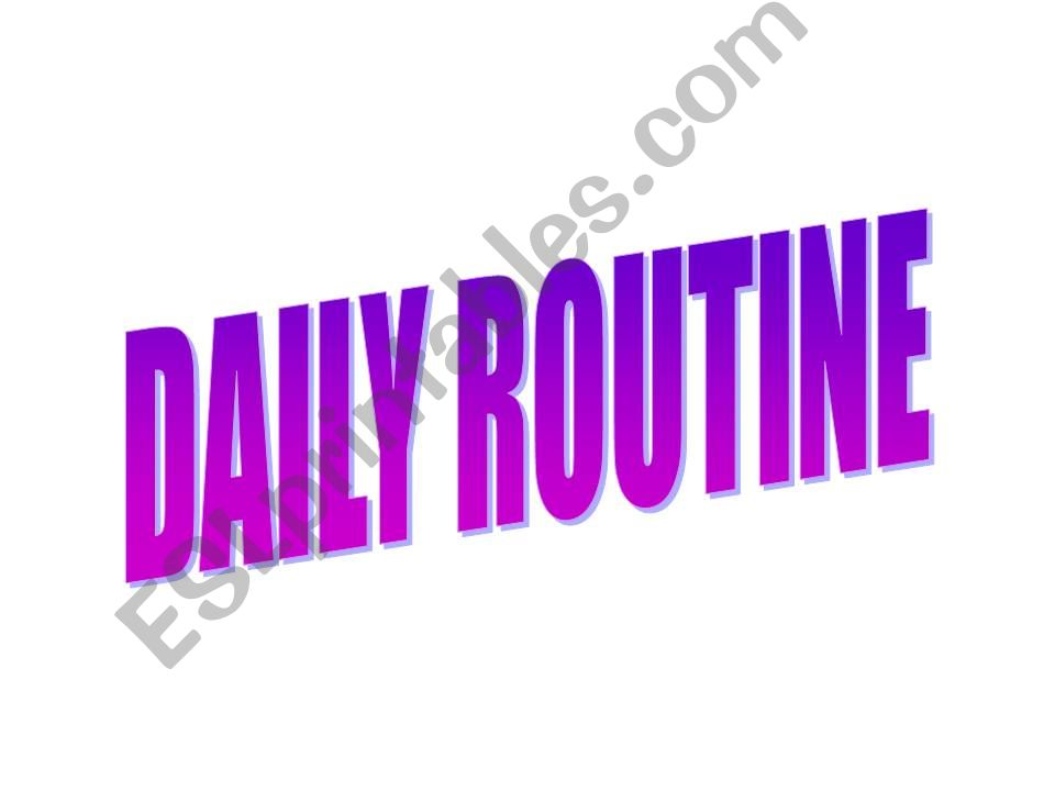 Present Simple Tense Daily Routines