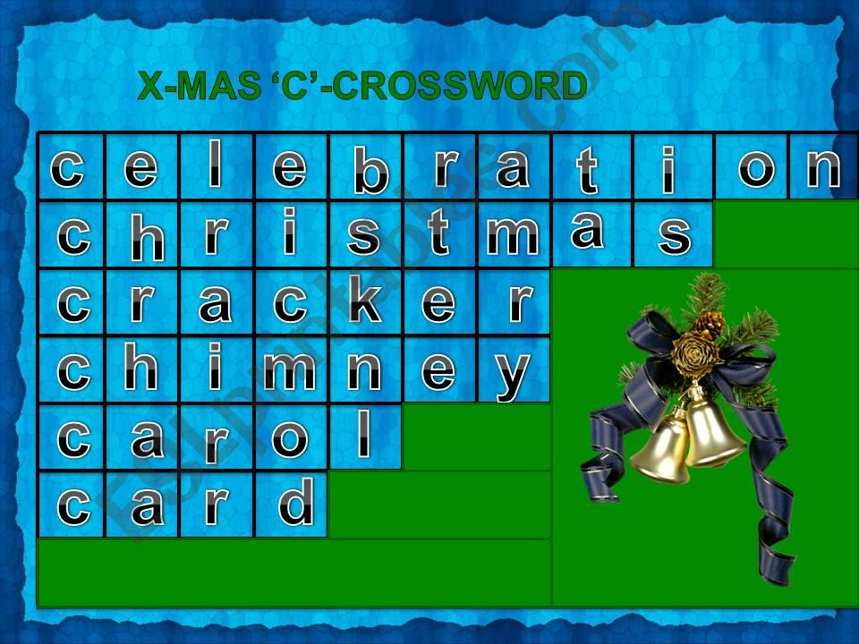 Christmas C-crossword powerpoint