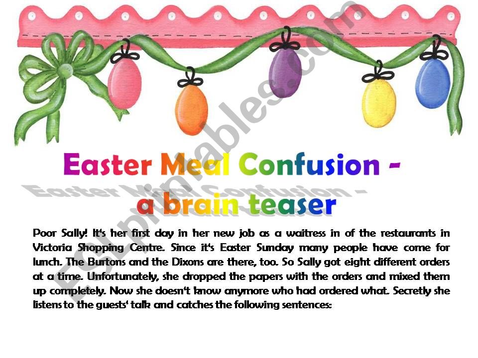 Easter Meal Confusion powerpoint