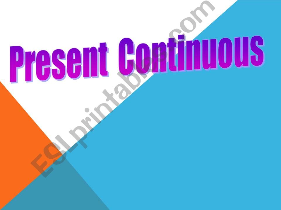 PRESENT CONTINUOUS powerpoint