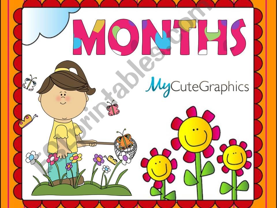 MONTHS OF THE YEAR powerpoint