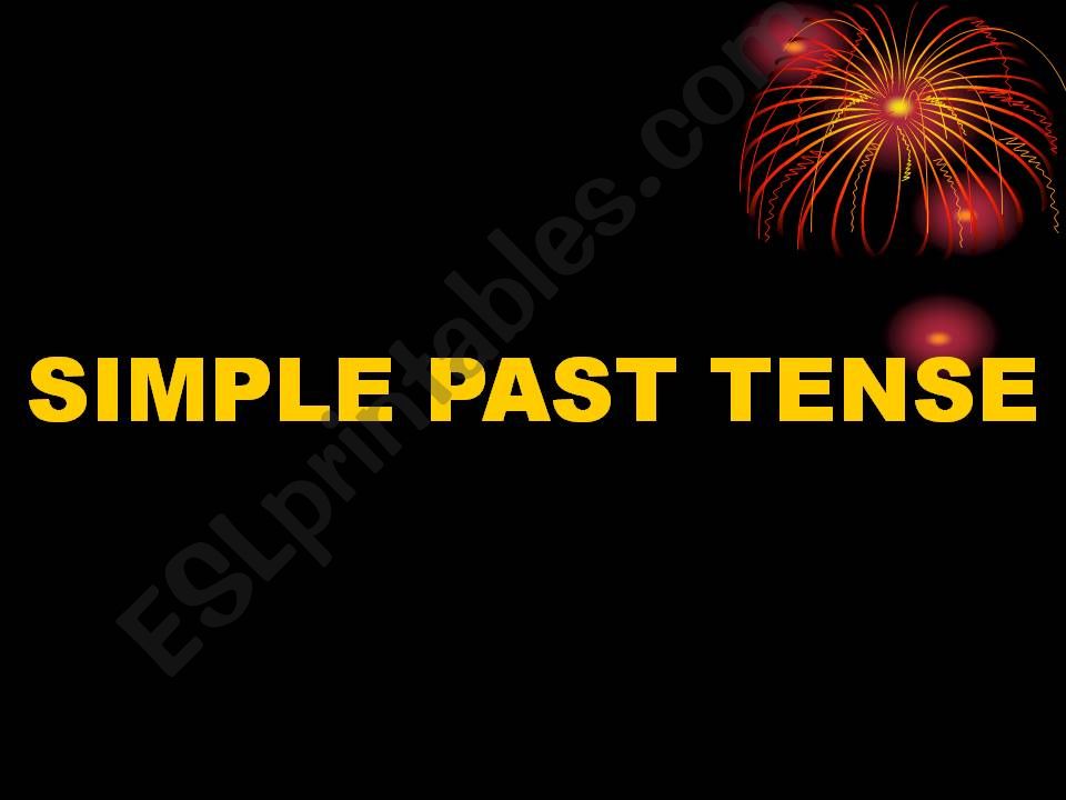 SIMPLE PAST TENSE powerpoint