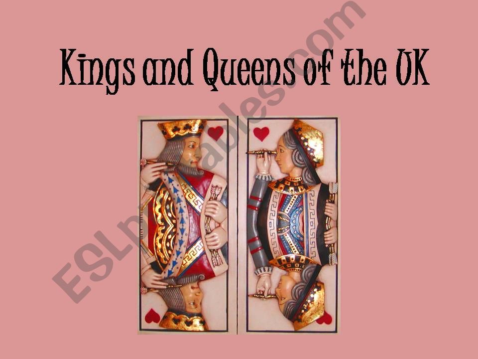 Kings and Queens of England powerpoint