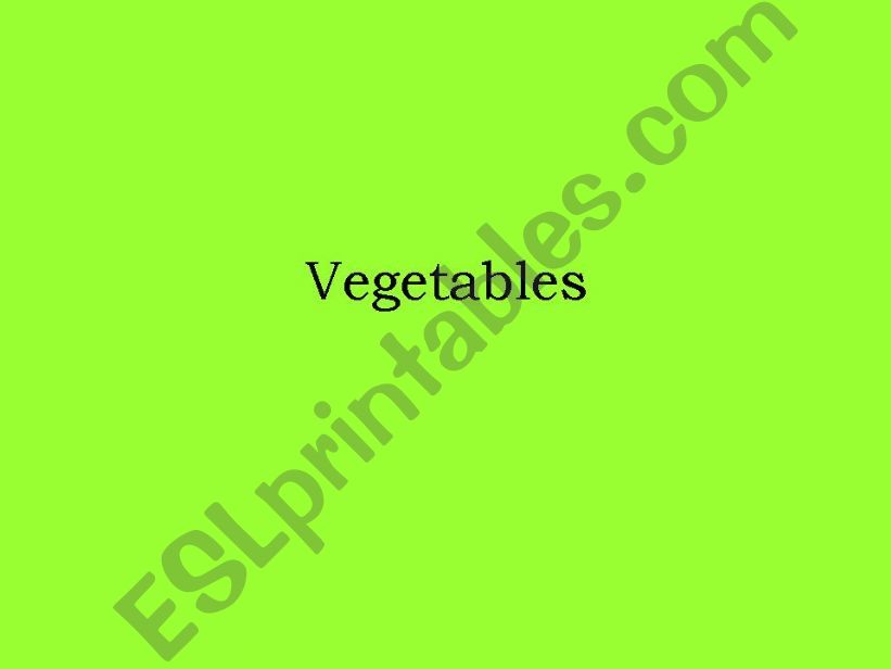 Vegetables powerpoint