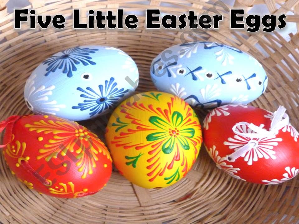 Five Little Easter Eggs (Poem)