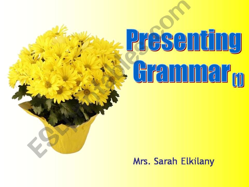 Presenting Grammar powerpoint
