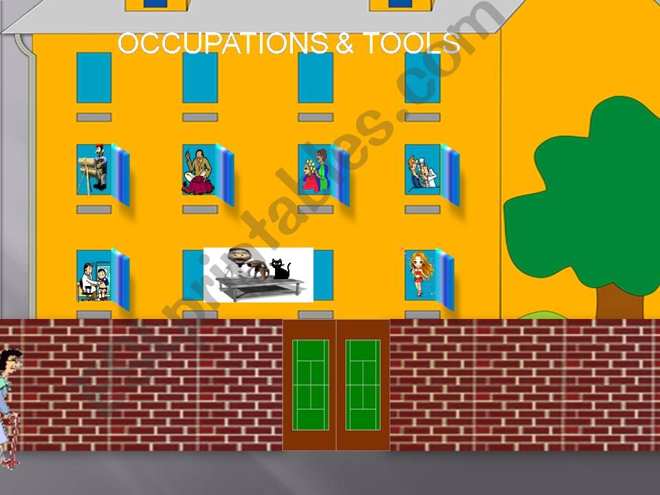 Occupations - Jobs & tools powerpoint