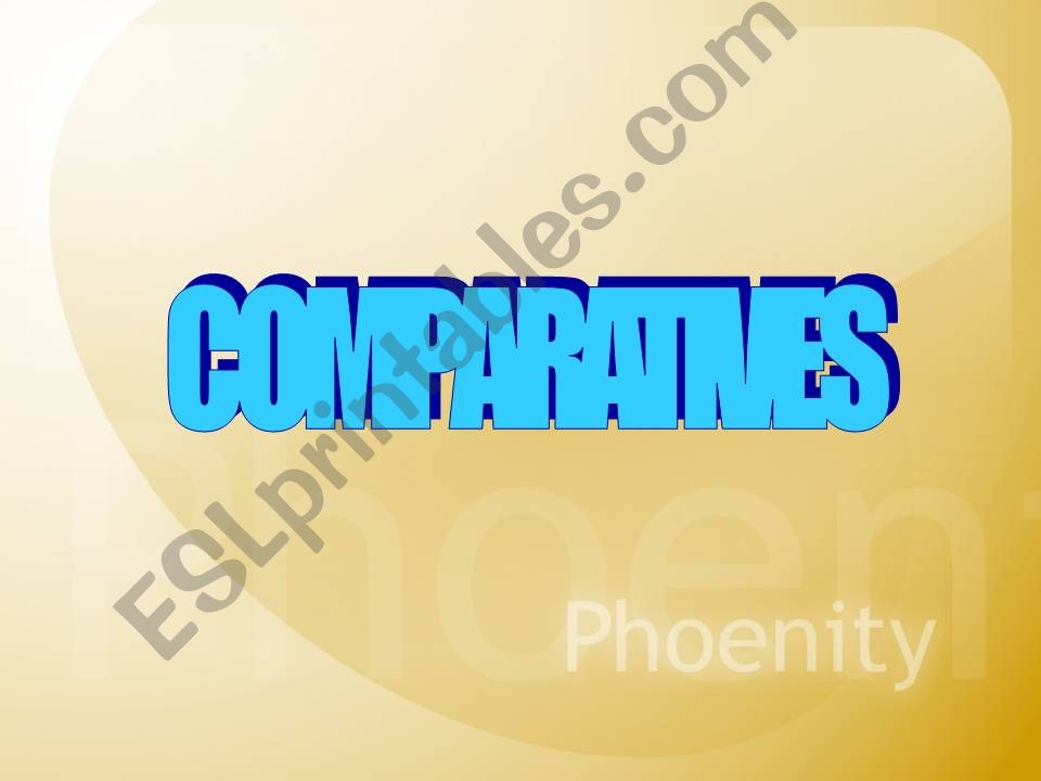 COMPARATIVES powerpoint