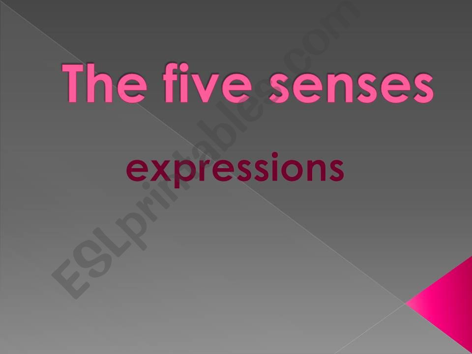 The five senses expressions powerpoint
