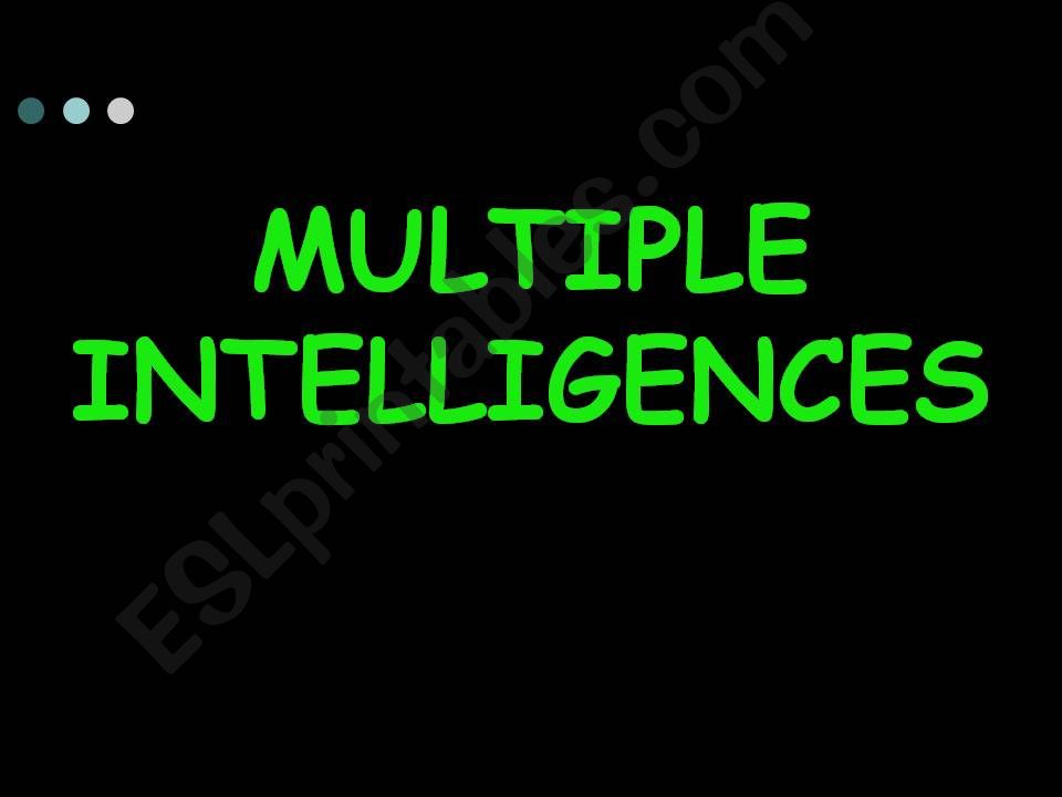Multiple Intelligences  powerpoint
