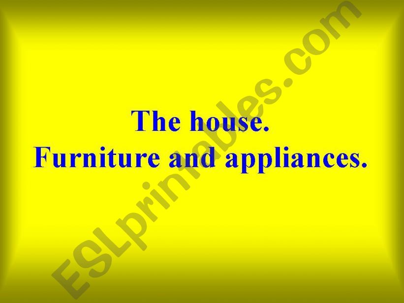 House and Furniture powerpoint