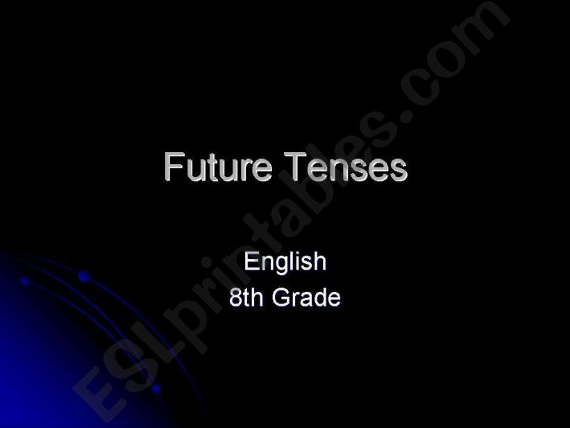 Future tenses- will and be going to