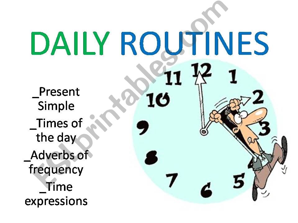 Daily Routine for begginers powerpoint