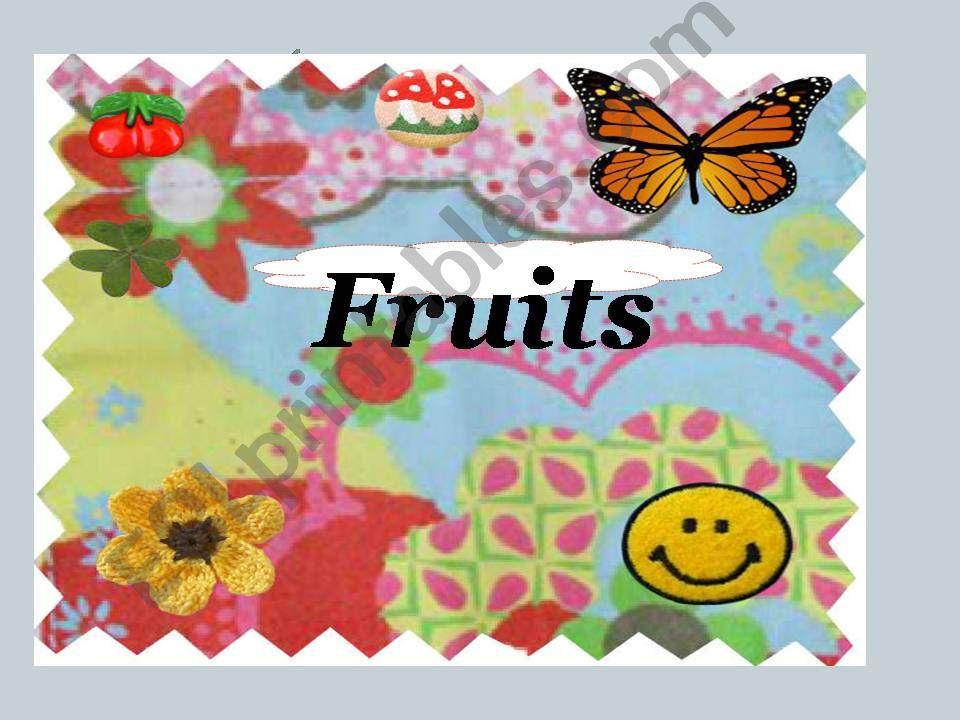 Fruits for primary (Part 1) powerpoint
