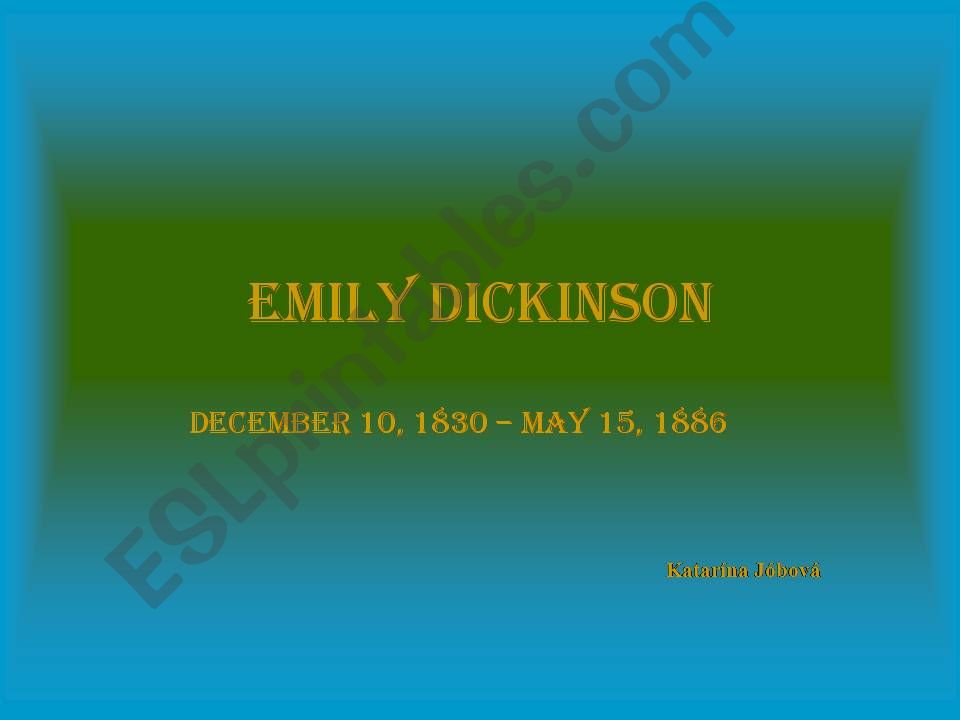 emily dicknson powerpoint