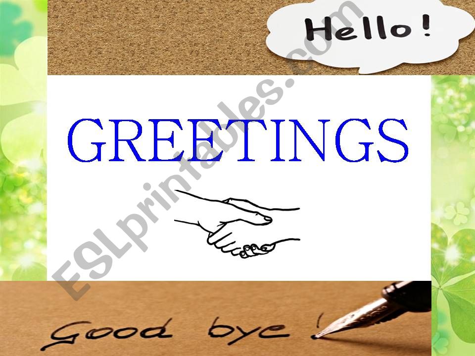 Greetings in business powerpoint
