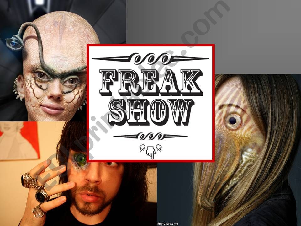 SPEAKING - Freak show powerpoint