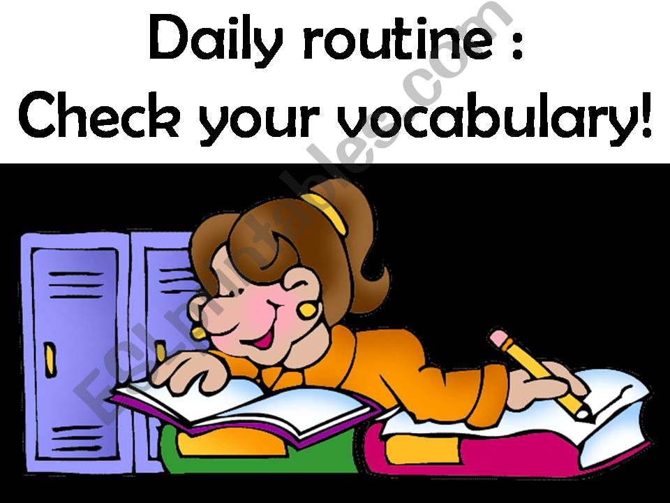 Daily routine powerpoint