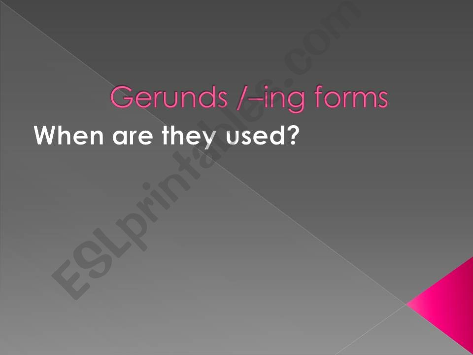 Gerunds powerpoint