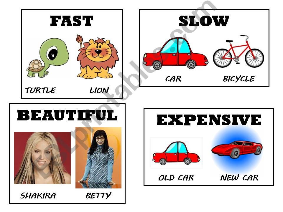 Flashcards Comparatives powerpoint