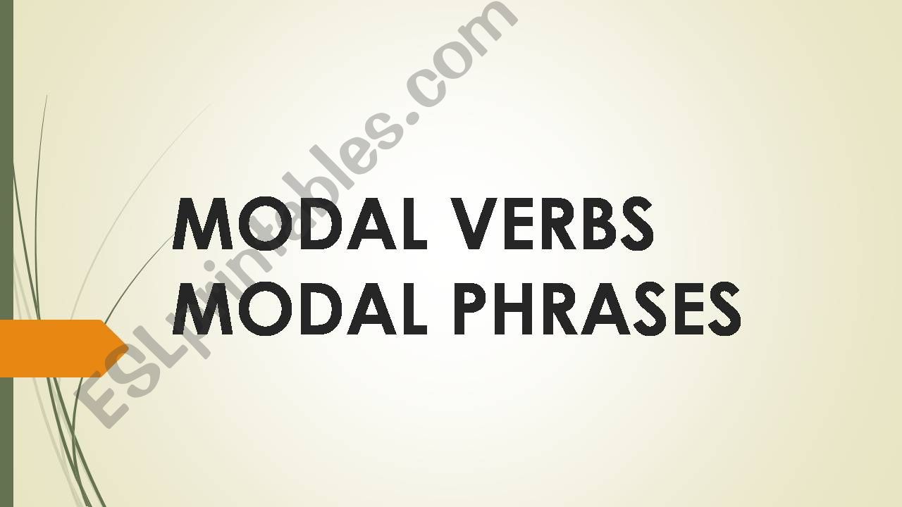 Modal verbs powerpoint