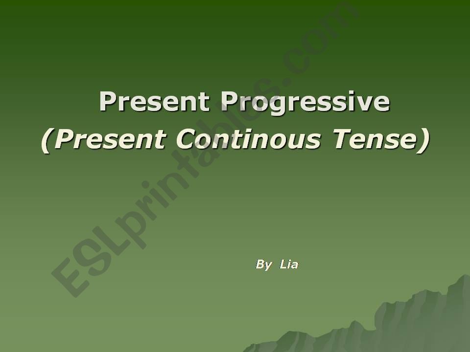 present continous tense  powerpoint