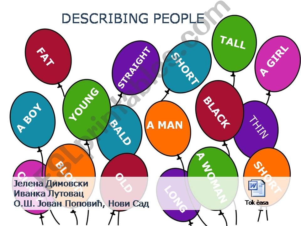 describing people powerpoint