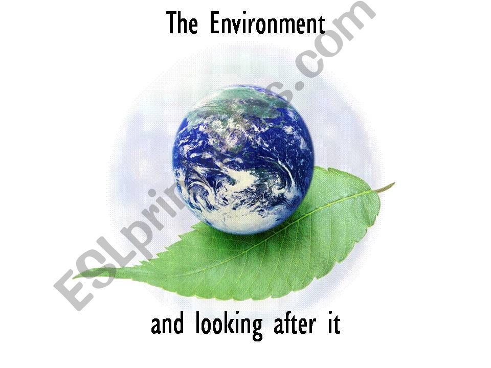 The environment and looking after it part II