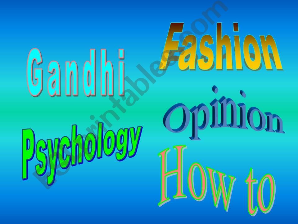 SPEAKING - different topics powerpoint