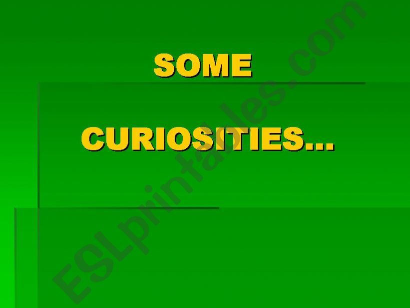curiosities/ superstions powerpoint