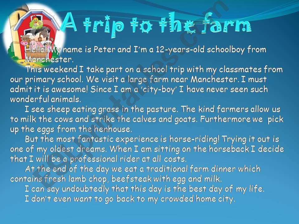 a trip to the farm powerpoint