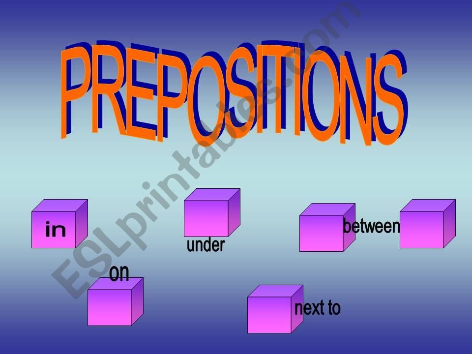 PREPOSITIONS (1/2) powerpoint