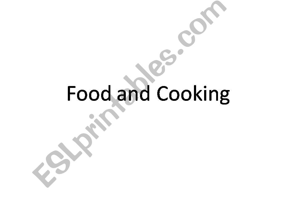 Cooking and Food words powerpoint