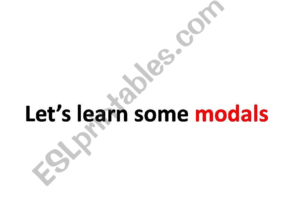 modals powerpoint