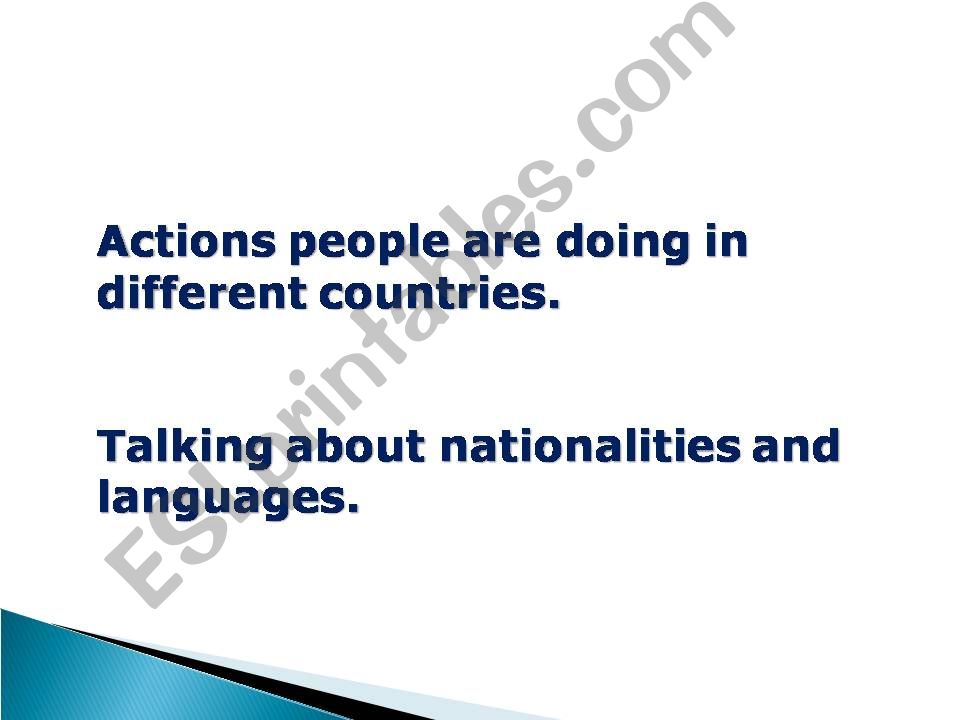 Countries and Nationalities (Speaking practise)