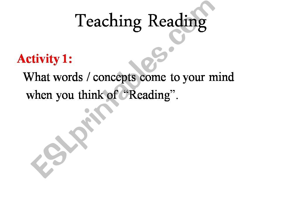teaching reading powerpoint
