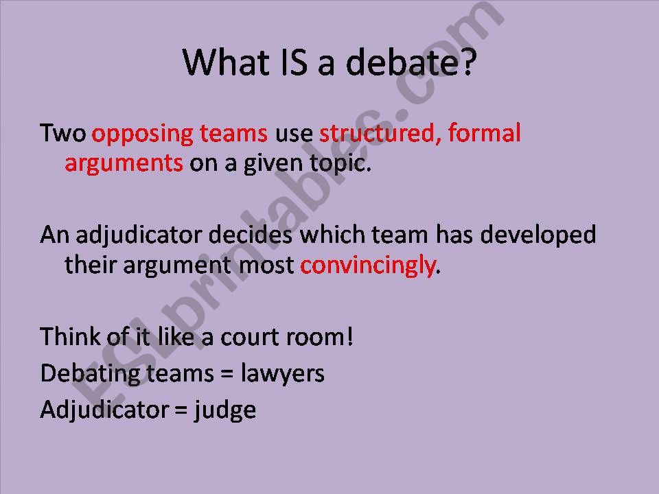 debate powerpoint