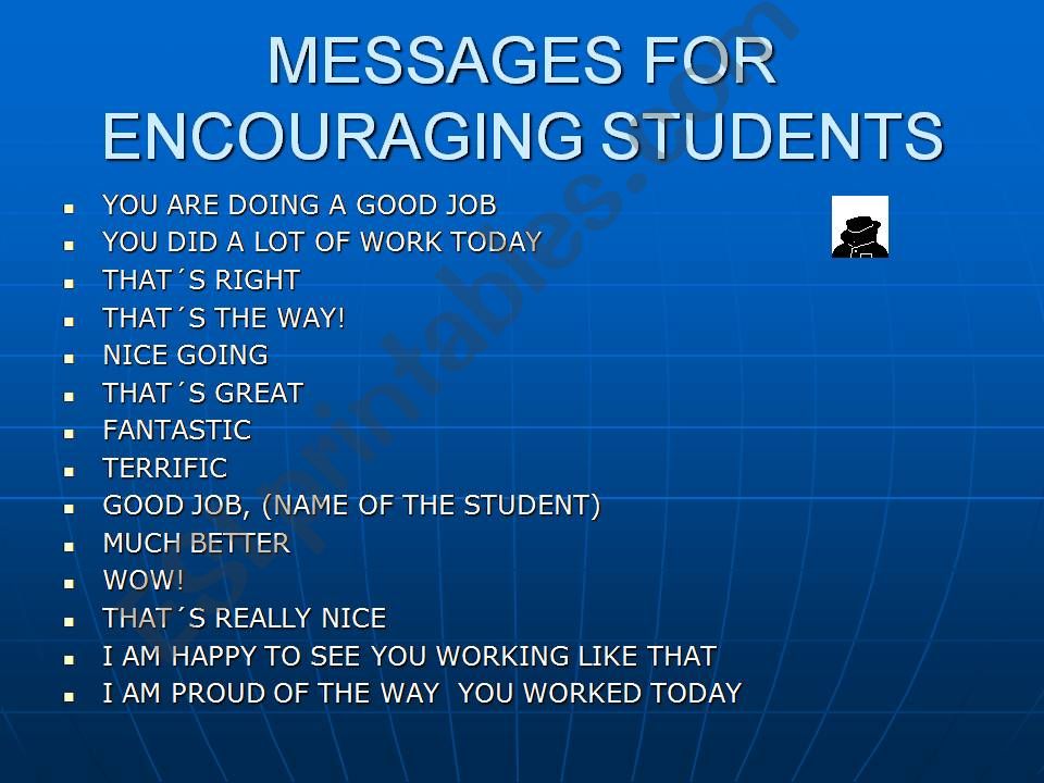 MESSAGES FOR ENCOURAGING STUDENTS